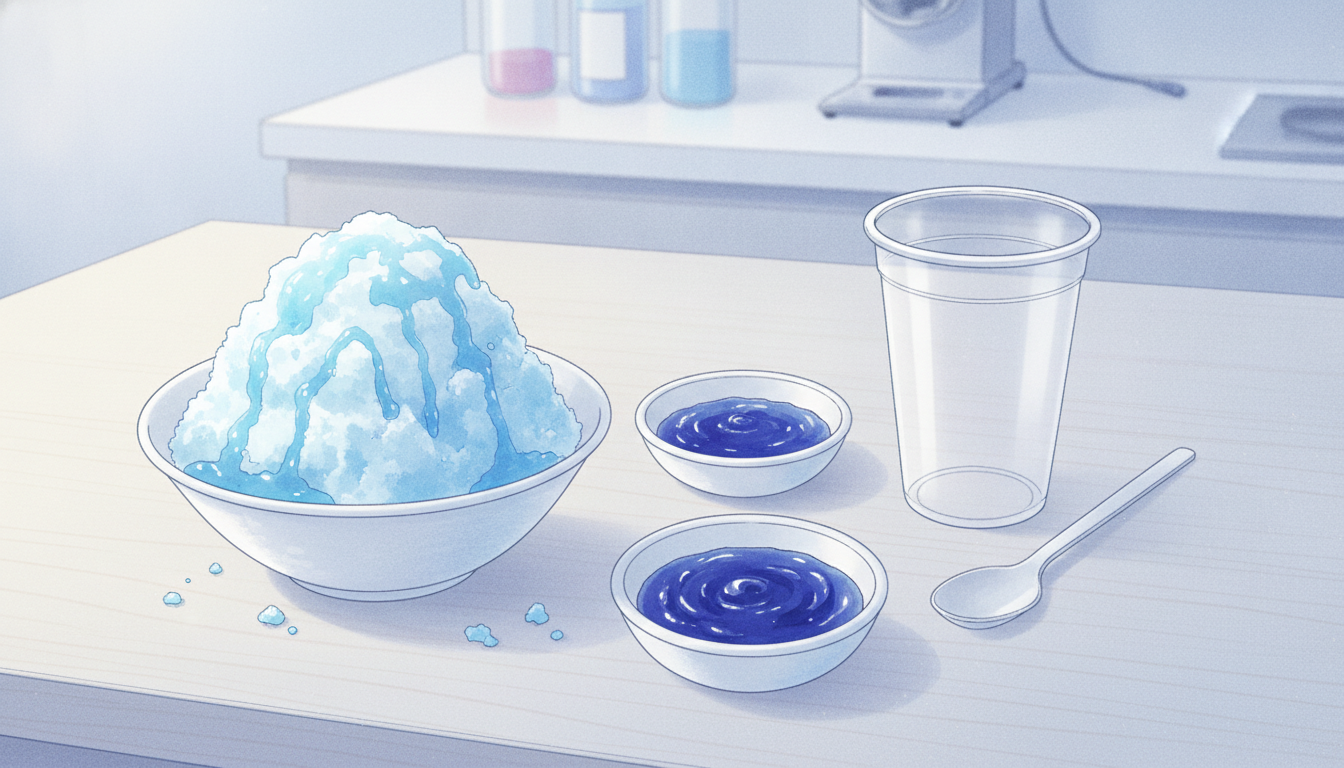 かき氷の材料費を項目ごとに計算する